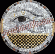 Eye of Horus Round Floor Mosaic